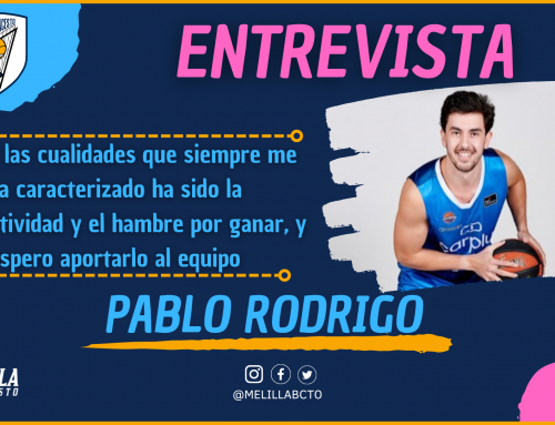 Estas son las primeras declaraciones de Pablo Rodrigo como nuevo jugador del Club Melilla Baloncesto