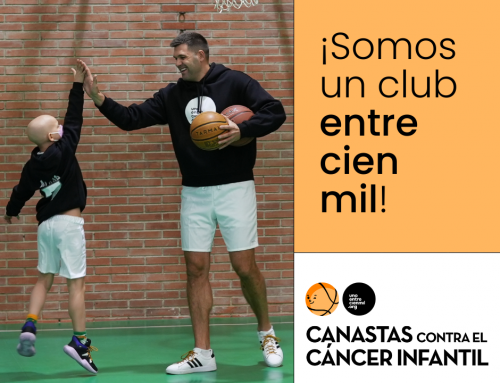 Unoentrecienmil y la cantera del Club Melilla Baloncesto de la mano en la lucha contra el cáncer infantil.