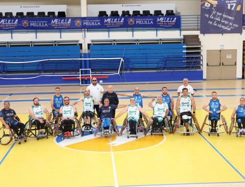 El Melilla Ciudad del Deporte Baloncesto en Silla de Ruedas debuta en el Imbroda con contundente victoria ante Móstoles (64-27).